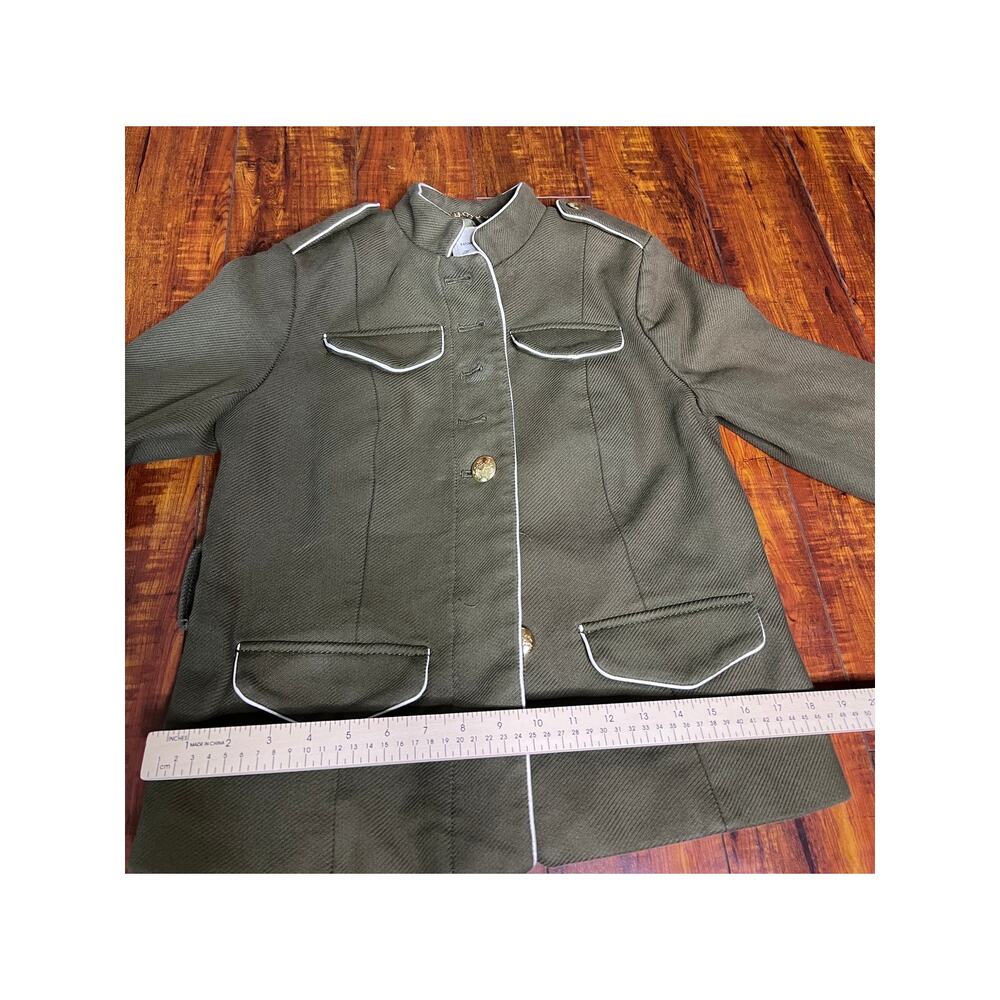 Banana Republic x Olivia Palermo Military Jacket Petite S Olive Belted - Picture 5 of 10